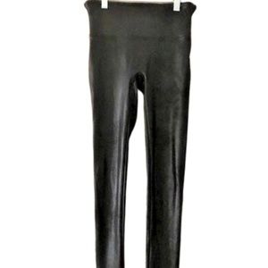 New Mix Faux Leather High Waist Leggings Black Size S/M NWOT